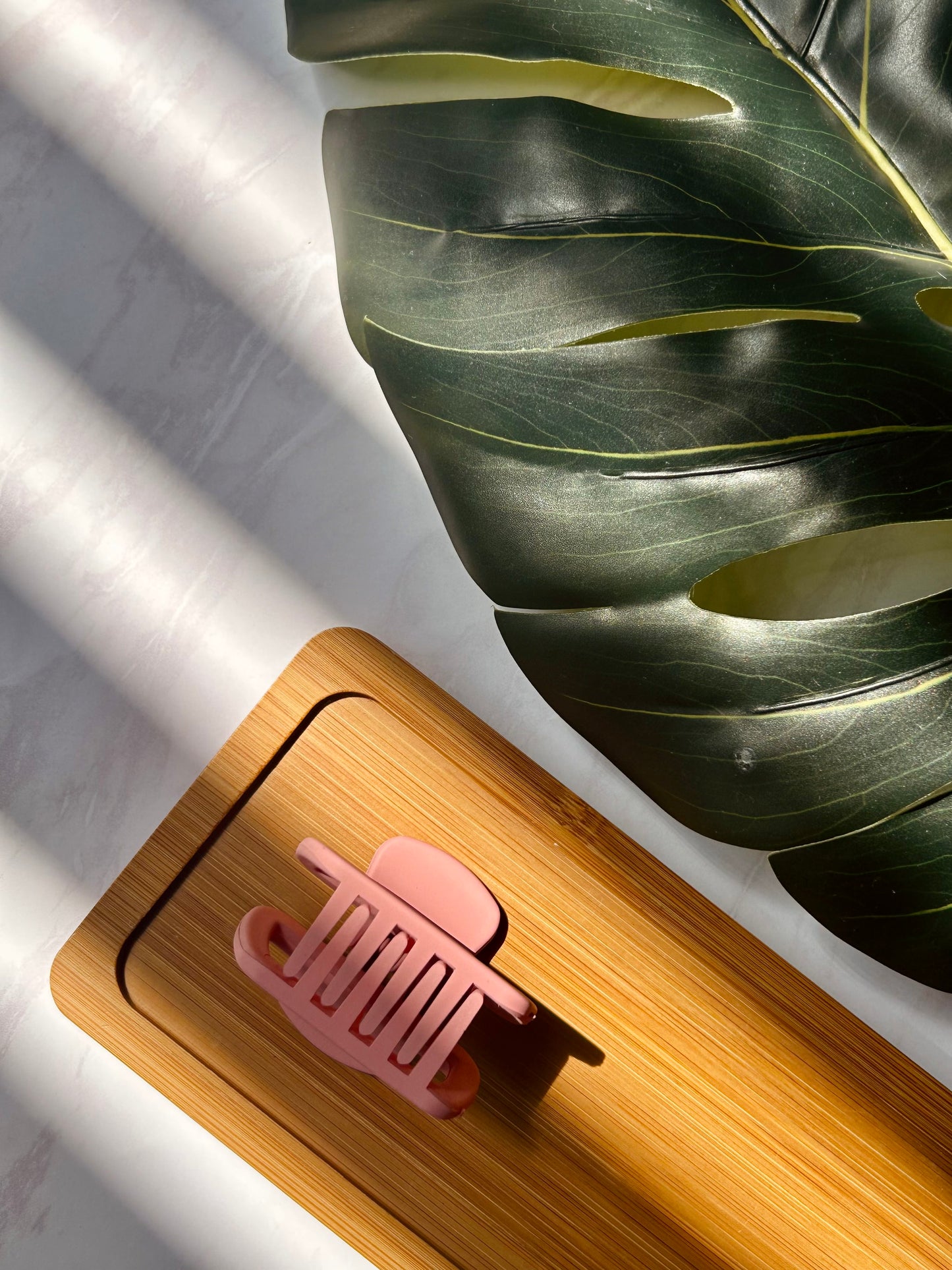 Rose Beam Matte Rectangular Claw Clip