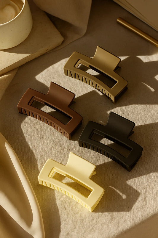 Everyday Neutrals Matte Claw Clips Set