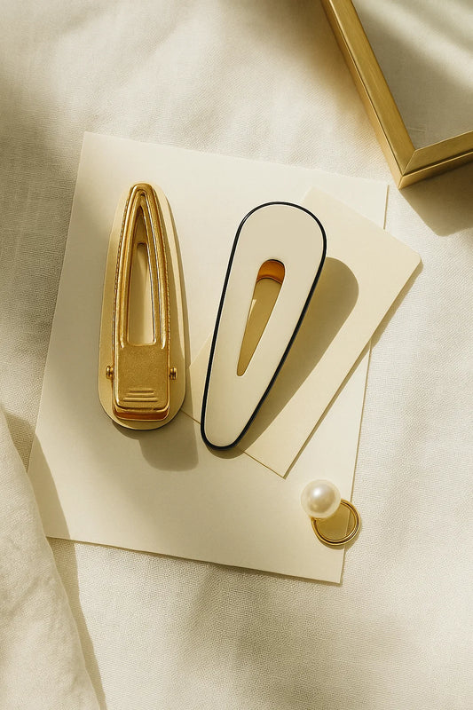 Modern Muse Ivory Enamel Barrettes
