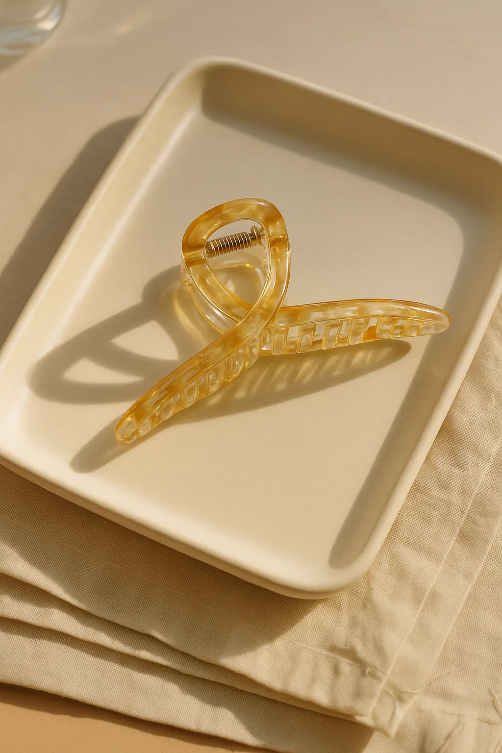 Lemon Haze Translucent Acrylic Claw Clip