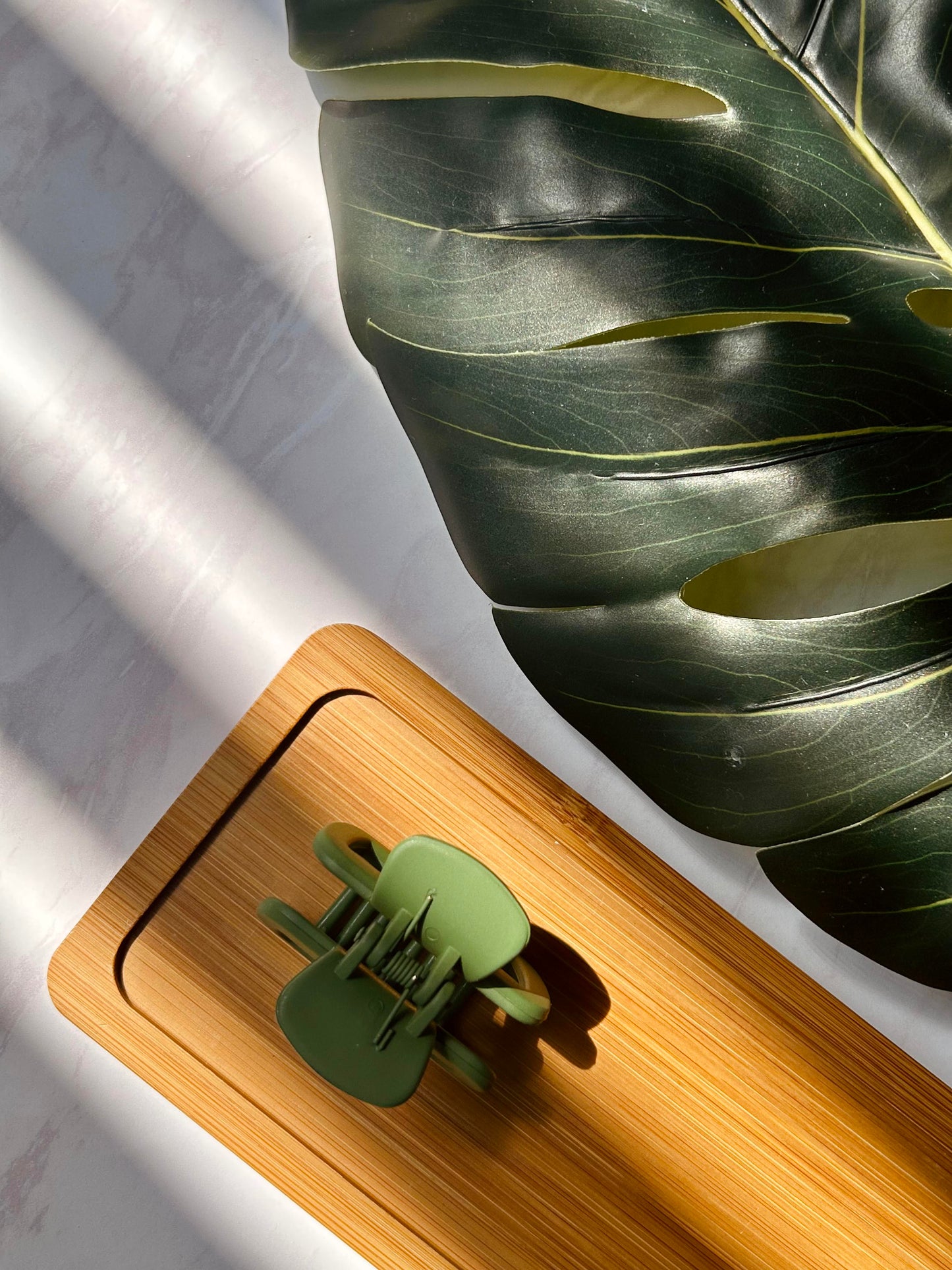 Sage Beam Matte Rectangular Claw Clip